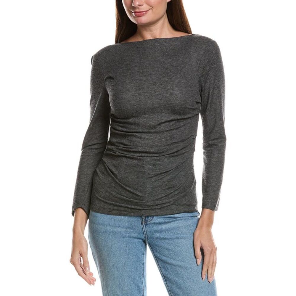 Proenza Schouler White Label Womens  Blythe Wool-Blend Top, Grey